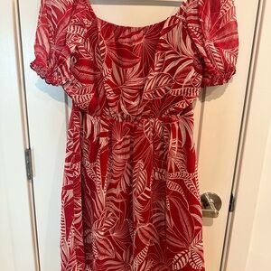 Banana Republic Off Shoulder Tropical Dress